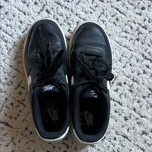Nike Kids Black and White Air Force 1 Sneakers